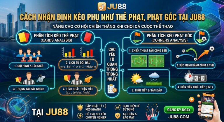 Cách Nhận Định Kèo Phụ Như Thẻ Phạt, Phạt Góc Tại JU88 Bet